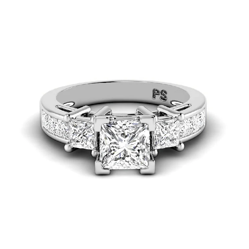 Second Hand Engagement Rings1.20-2.35 CT Princess Cut Diamonds - Engagement Ring