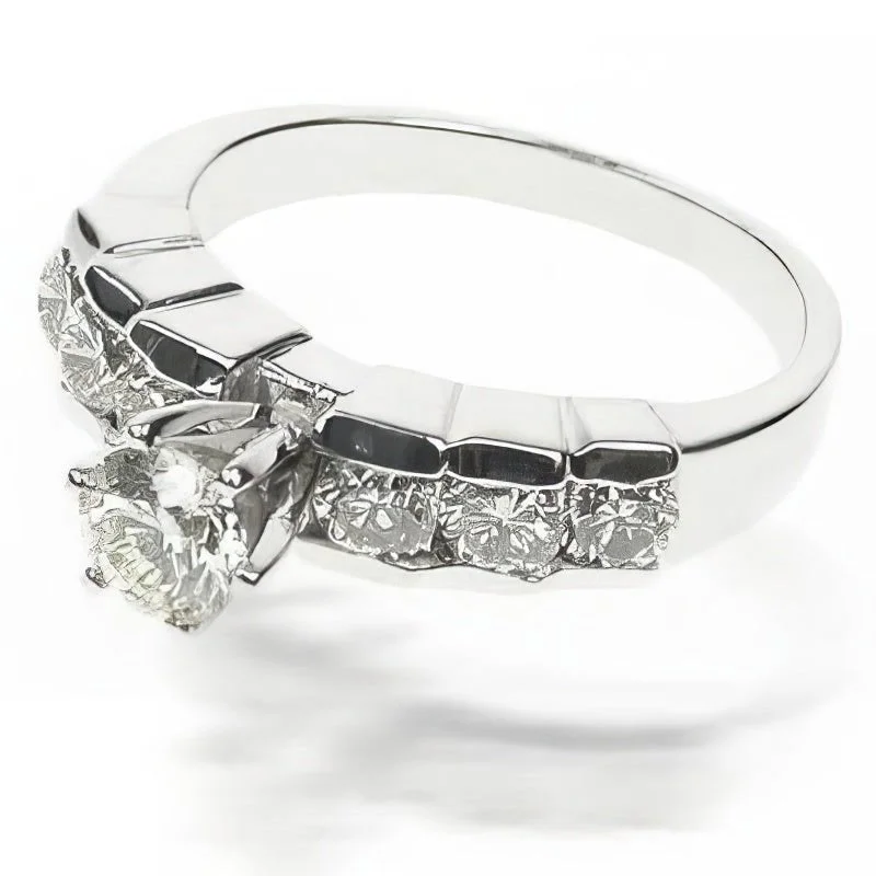 Vintage Style Engagement Rings1.20-2.35 CT Round Cut Diamonds - Engagement Ring