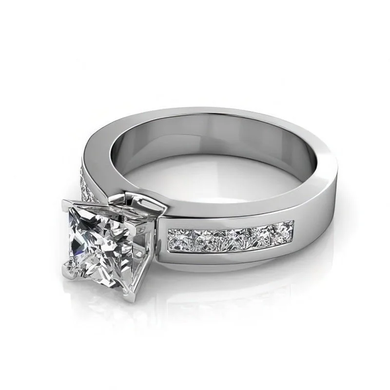 Cheap Engagement Rings1.25-2.40 CT Princess Cut Diamonds - Engagement Ring