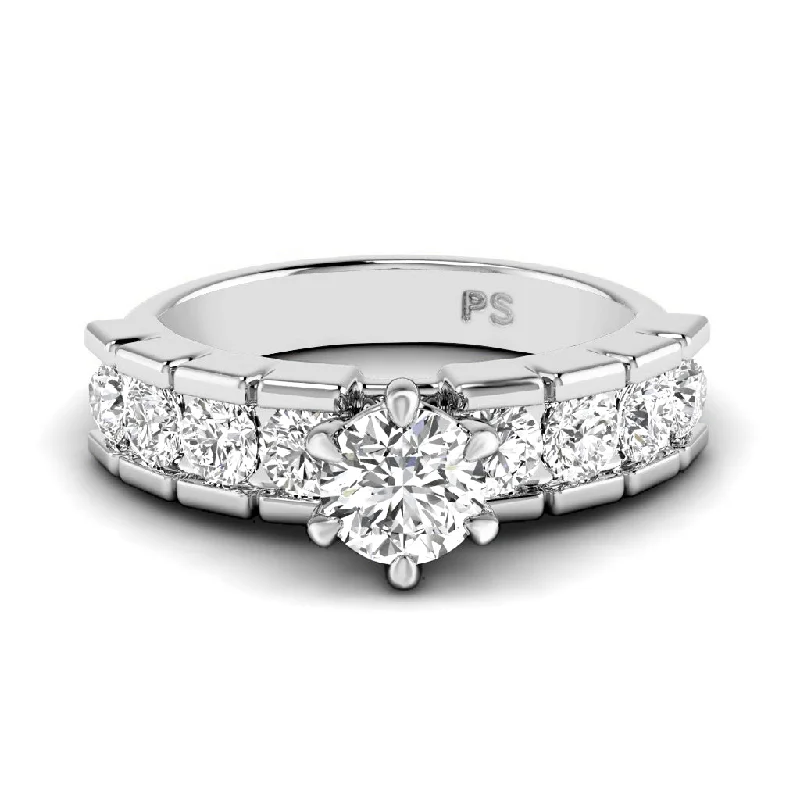 Minimalist Engagement Rings1.40-2.55 CT Round Cut Diamonds - Engagement Ring