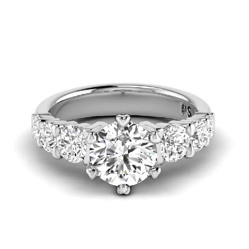 Micro Pave Engagement Rings1.40-2.55 CT Round Cut Diamonds - Engagement Ring