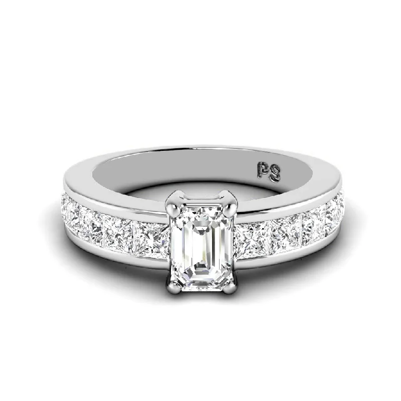 Personalized Engagement Rings1.85-3.00 CT Princess & Emerald Cut Diamonds - Engagement Ring