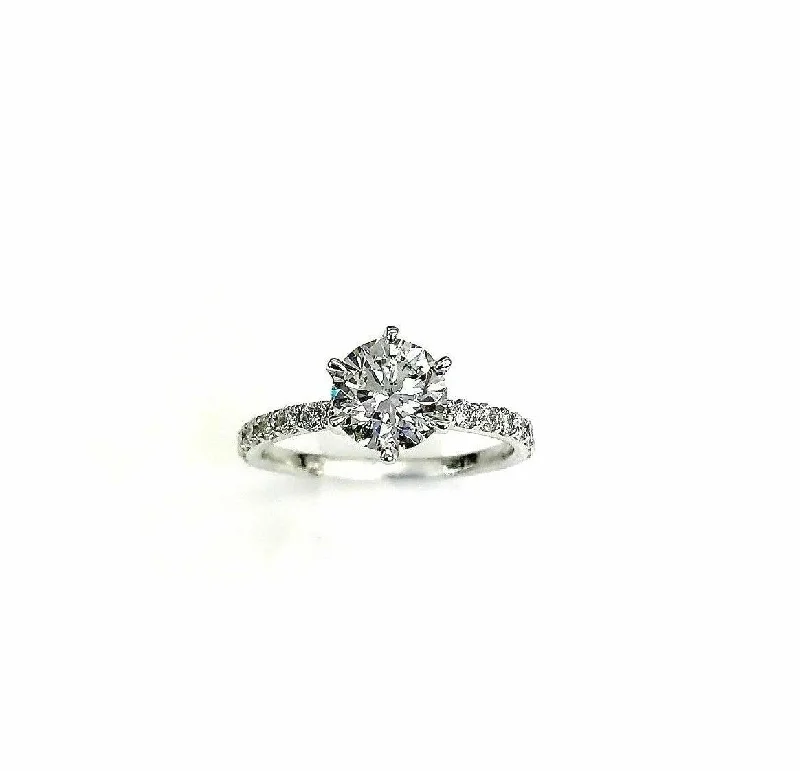 Victorian Engagement Rings$14,600 Retail 1.24 Carats EGLUSA F SI1 Round Diamond Solitaire Engagement Ring