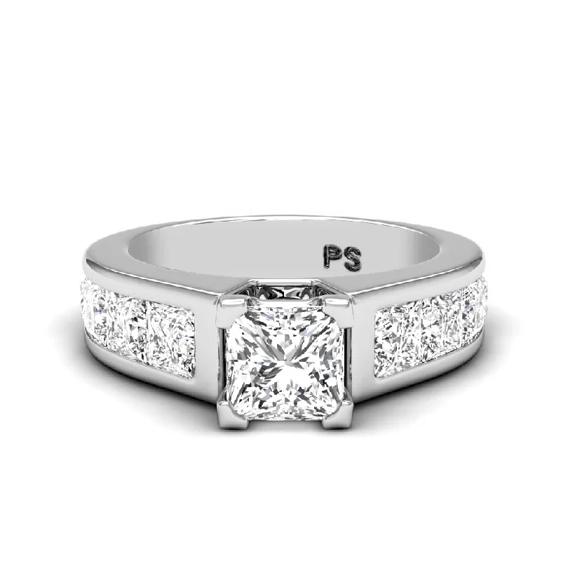 Round Brilliant Engagement Rings2.65-3.80 CT Princess Cut Diamonds - Engagement Ring