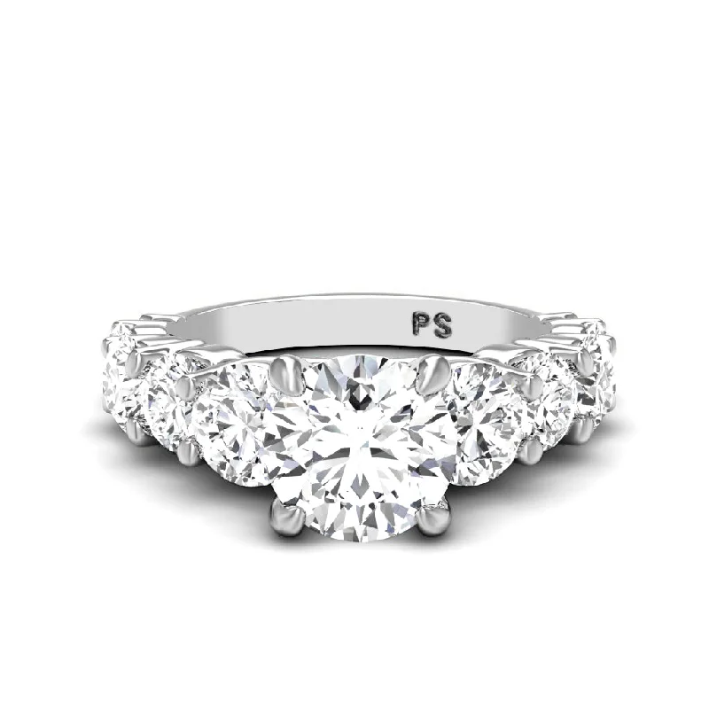 Artisan Engagement Rings2.85-4.00 CT Round Cut Diamonds - Engagement Ring