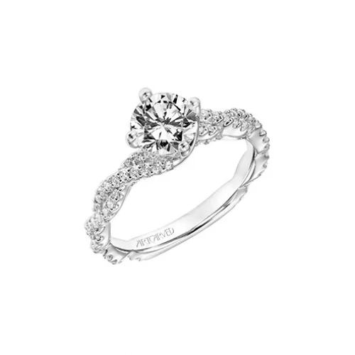 Round Brilliant Engagement RingsArtcarved Becca Engagement Ring 31-V772ERW-E