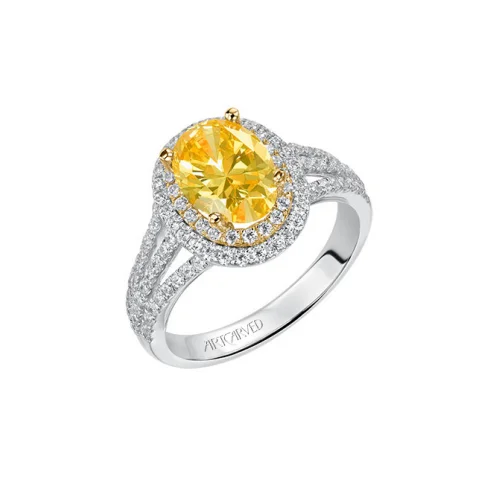 Citrine Engagement RingsArtcarved Engagement Ring 31-V550HVA-E