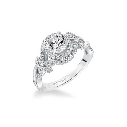 Modern Vintage Engagement RingsArtcarved Engagement Ring 31-V601ERW-E