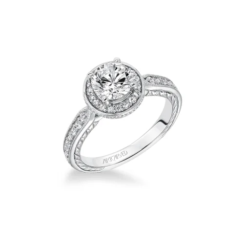 Double Halo Engagement RingsArtcarved Engagement Ring 31-V628ERW-E