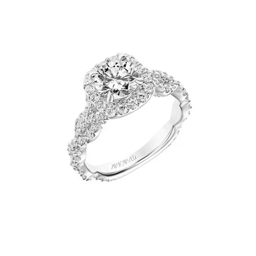 Three Stone Diamond Engagement RingsArtcarved Everly Engagement Ring 31-V768ERW-E