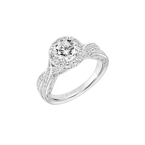 Engagement Rings for Sensitive SkinArtcarved Vintage Engagement Ring 31-V765ERW-E