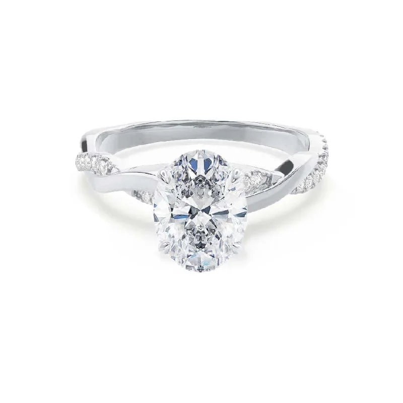 Celtic Engagement RingsEDEN - Oval Lab Diamond Platinum Vine Solitaire