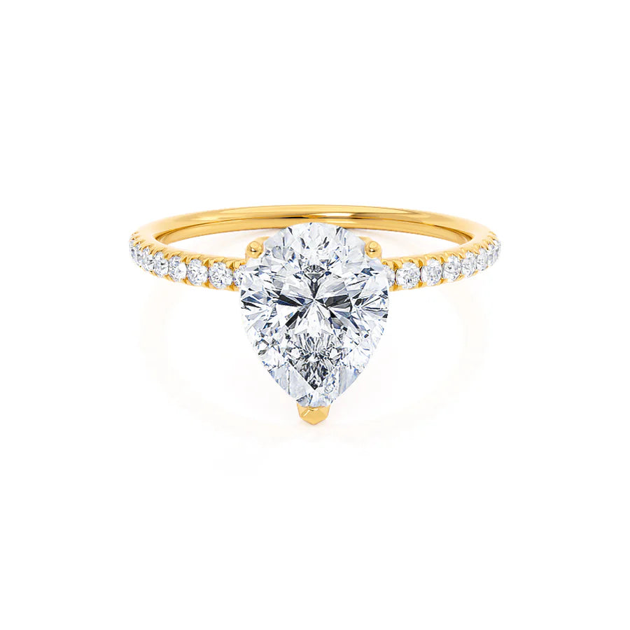 Estate Engagement RingsMACY - Pear Lab Diamond 18k Yellow Gold Petite Solitaire