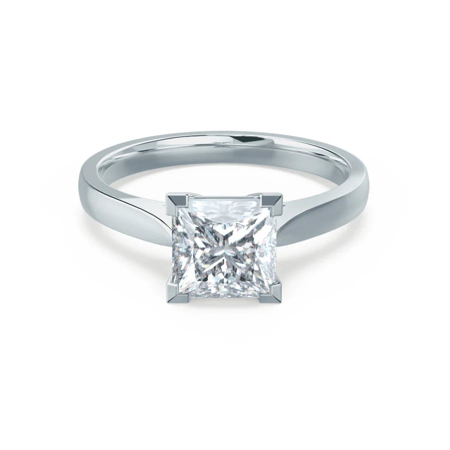 Luxury Engagement RingsROSALEE - Princess Lab Diamond 950 Platinum Solitaire