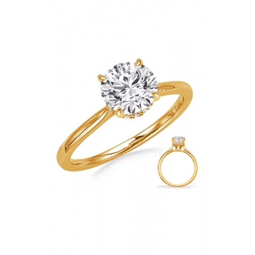 Twisted Shank Engagement RingsS Kashi & Sons Halo - Hidden Engagement Ring EN8344-125YG