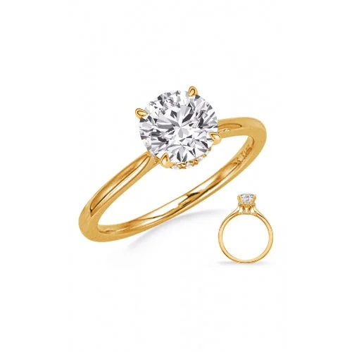 Stackable Engagement RingsS Kashi & Sons Halo - Hidden Engagement Ring EN8344-15YG