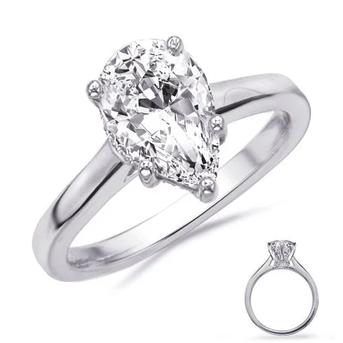 Heirloom Engagement RingsS Kashi & Sons Halo - Hidden Engagement Ring EN8352-8X5PSWG