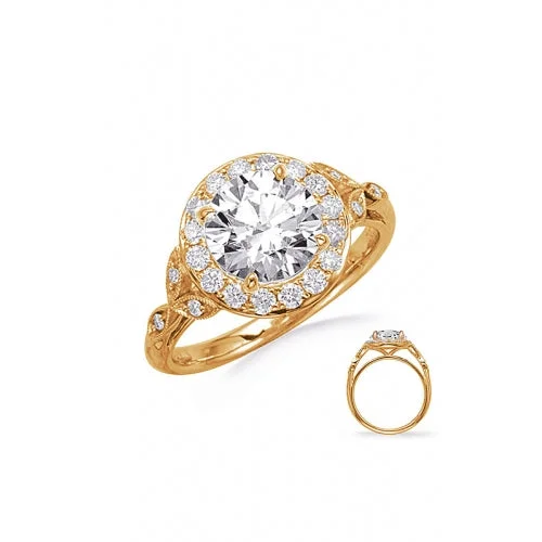 Artisan Engagement RingsS Kashi & Sons Halo -Round Engagement Ring EN7930-1YG