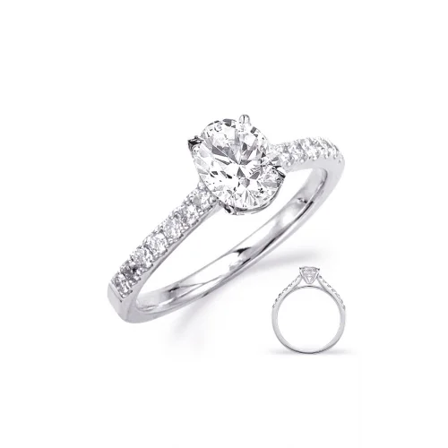 Engraved Engagement RingsS Kashi & Sons Side Stone - Prong Set Engagement Ring EN8179-8X6MOVWG