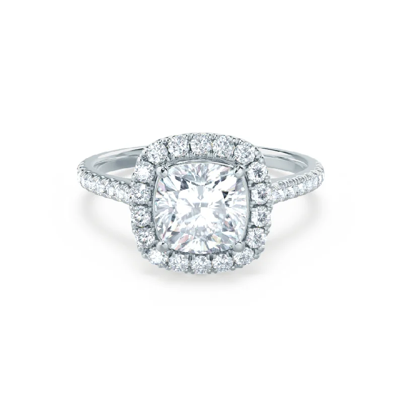 Branded Engagement RingsVIOLETTE - Cushion Lab Diamond Platinum Halo