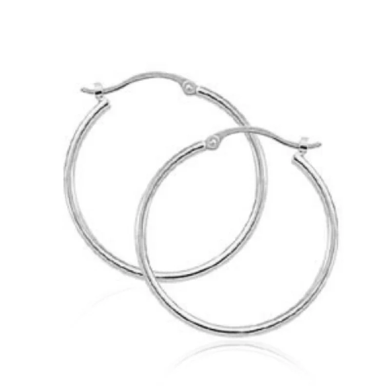 Hoop earrings featuring sapphire for rich blue ear glow -14k Gold Hoop Earrings