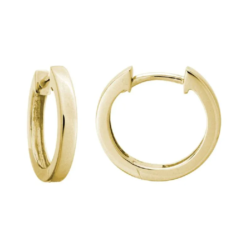 Hoop earrings with white gold for sleek ear shine -14k Yellow Gold Hoops