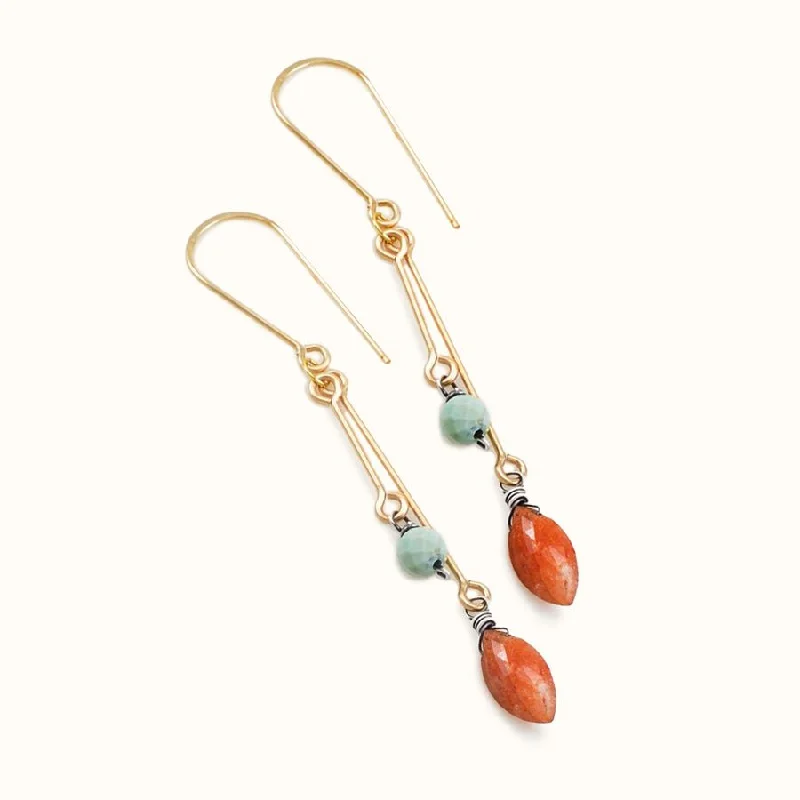 Hoop earrings featuring vivid stones for bold ear flair -Adelaide Earrings