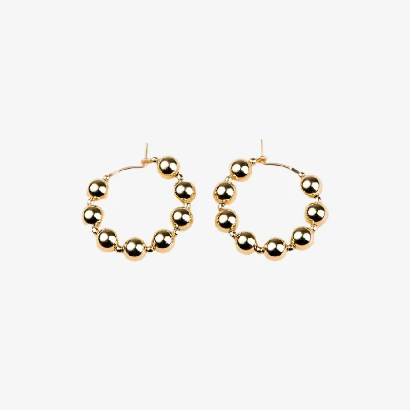 Hoop earrings featuring sunstone for warm stone ear glow -Ba Fa Hoops