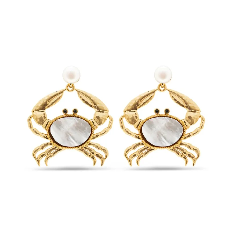 Hoop earrings perfect for weddings with stone shine -Capucine De Wulf Side Walker Earrings