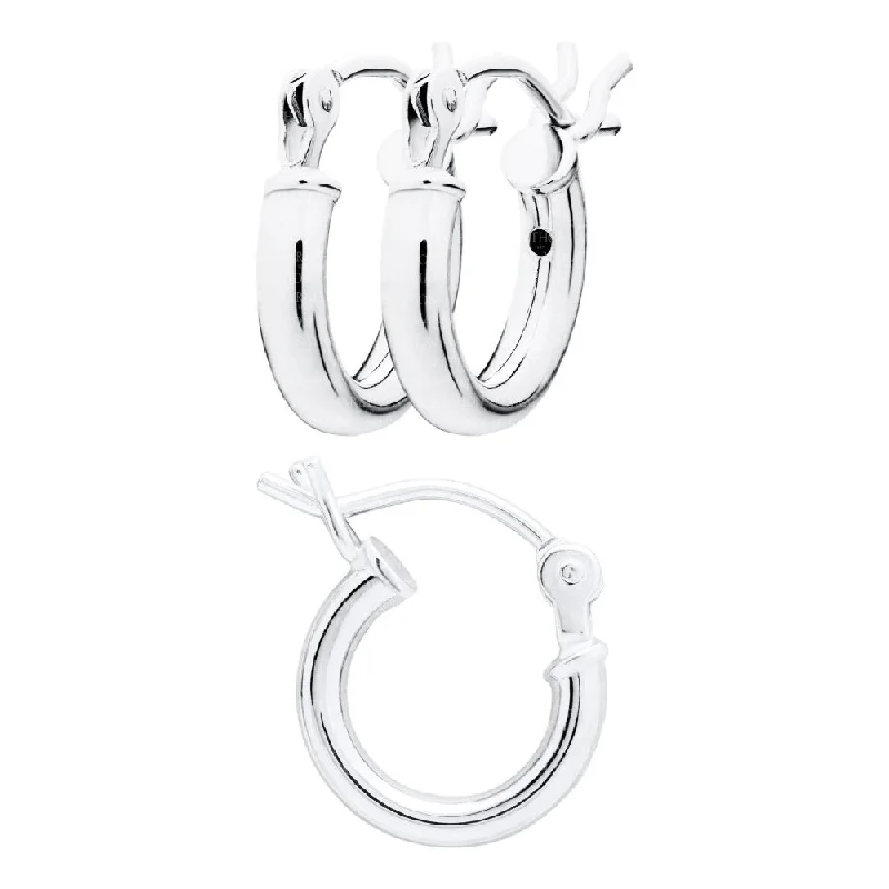 Hoop earrings featuring sunstone for warm stone ear glow -Children's Silver Hoop Earrings