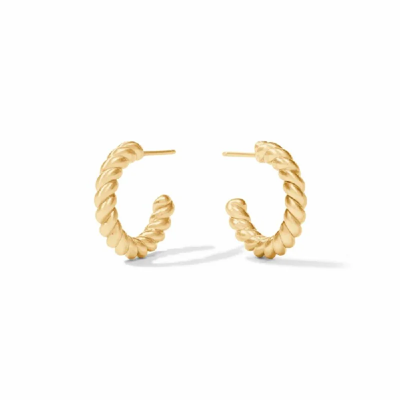 Teardrop hoop earrings with long stone ear elegance -Julie Vos Nassau Hoop