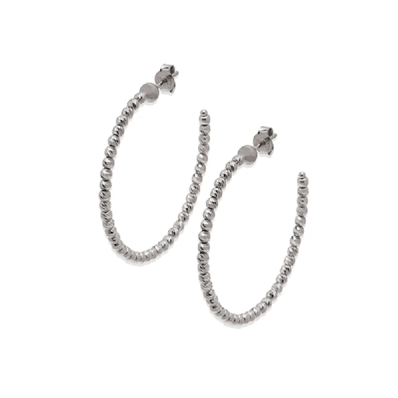 Light hoop earrings ideal for daily ear comfort -Desmos Diamond-Cut Hoop Earrings