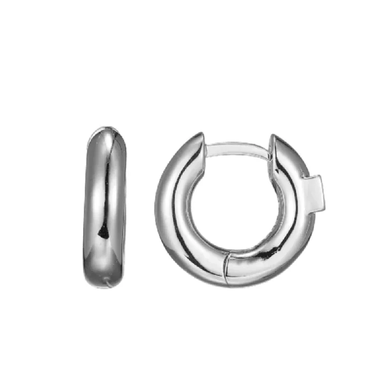 Hoop earrings perfect for stacking with ear studs -Elle "Simpatico" Huggie Hoop Earrings