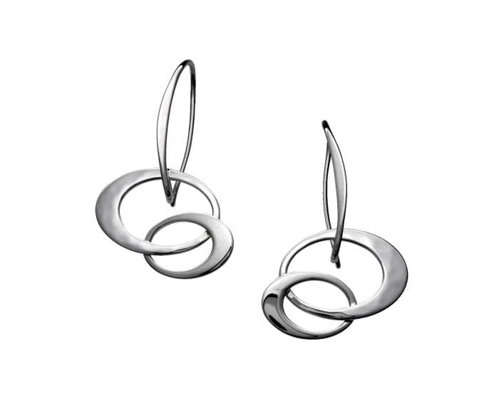 Hoop earrings inspired by vintage with stone glamour -Entwined Elegance Earrings