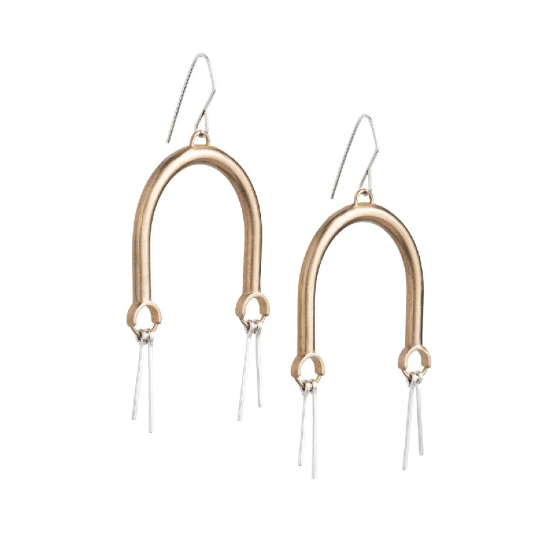 Hoop earrings featuring rose quartz for tender pink -Illumina earrings