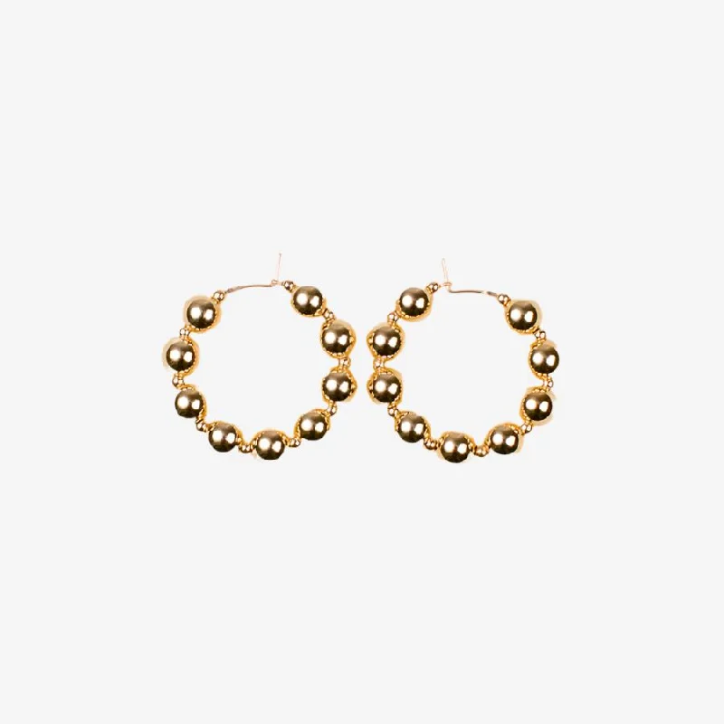 Hoop earrings inspired by stars with stone accents -Jiu Jiu Hoops