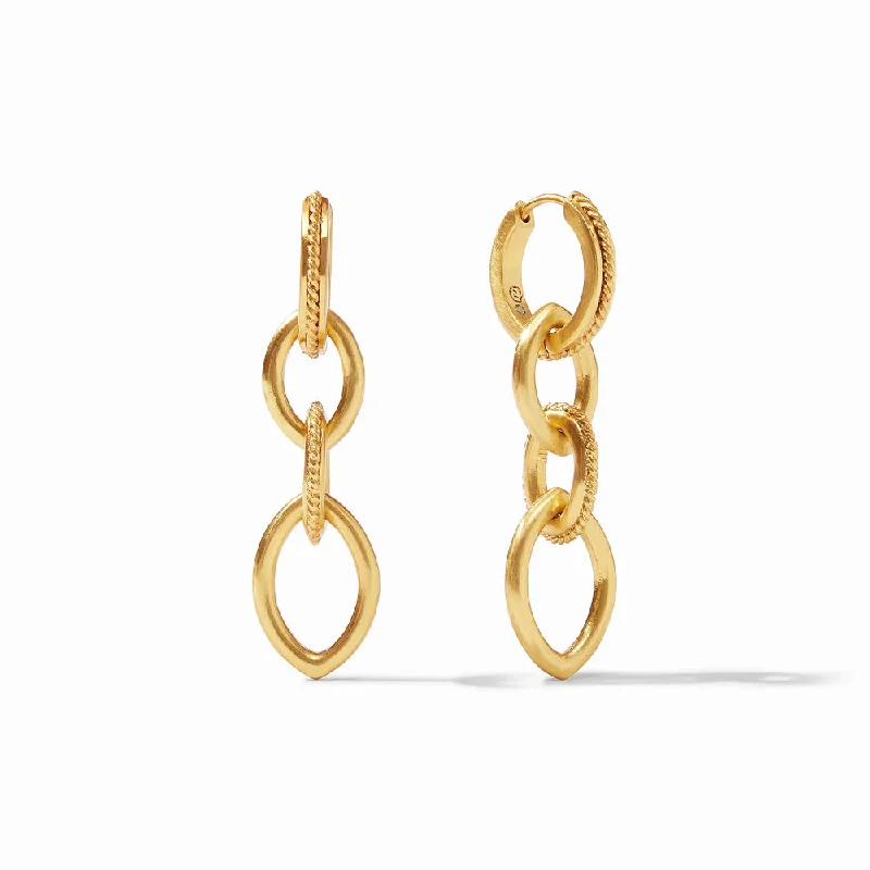 Hoop earrings featuring sunstone for warm stone ear glow -Julie Vos Delphine 2-in-1 Earring