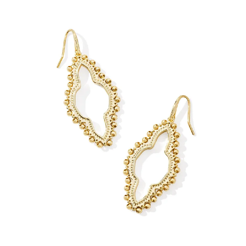 Hoop earrings inspired by nature with floral stones -Kendra Scott Abbie Beaded Open Frame Earrings