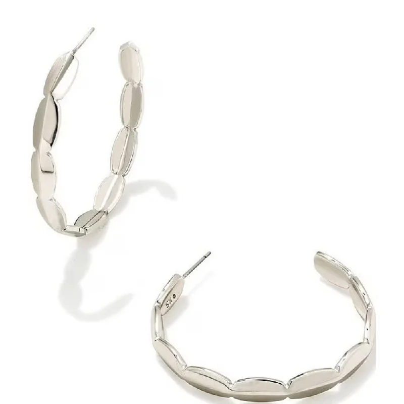 Quartz hoop earrings with clear stone ear elegance -Kendra Scott Brooke Hoop Earrings