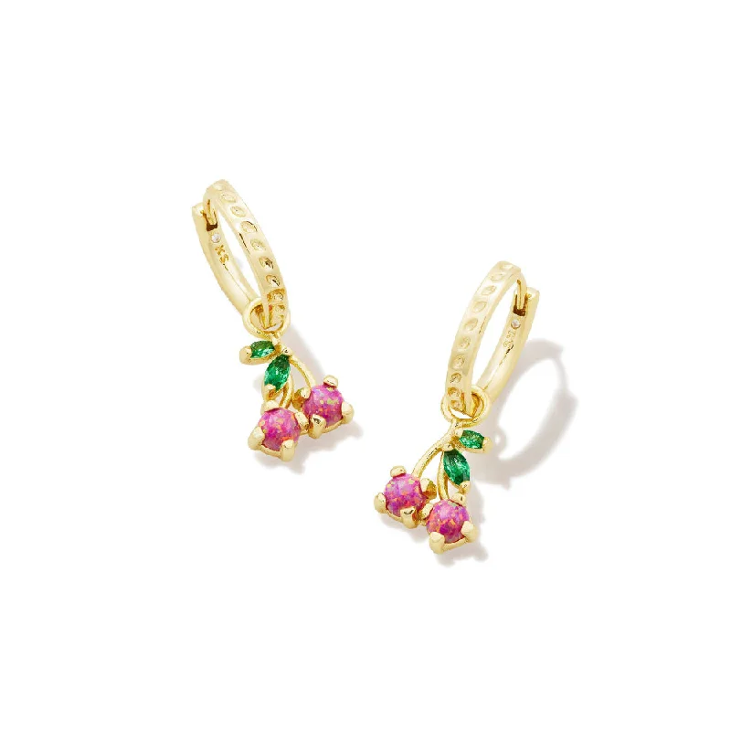 Budget hoop earrings under fifteen dollars for gifts -Kendra Scott Cherry Huggie Earrings