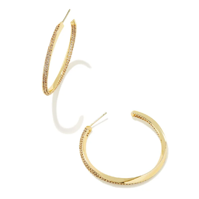 Hoop earrings perfect for gifting with stone sparkle -Kendra Scott Ella Hoop Earrings