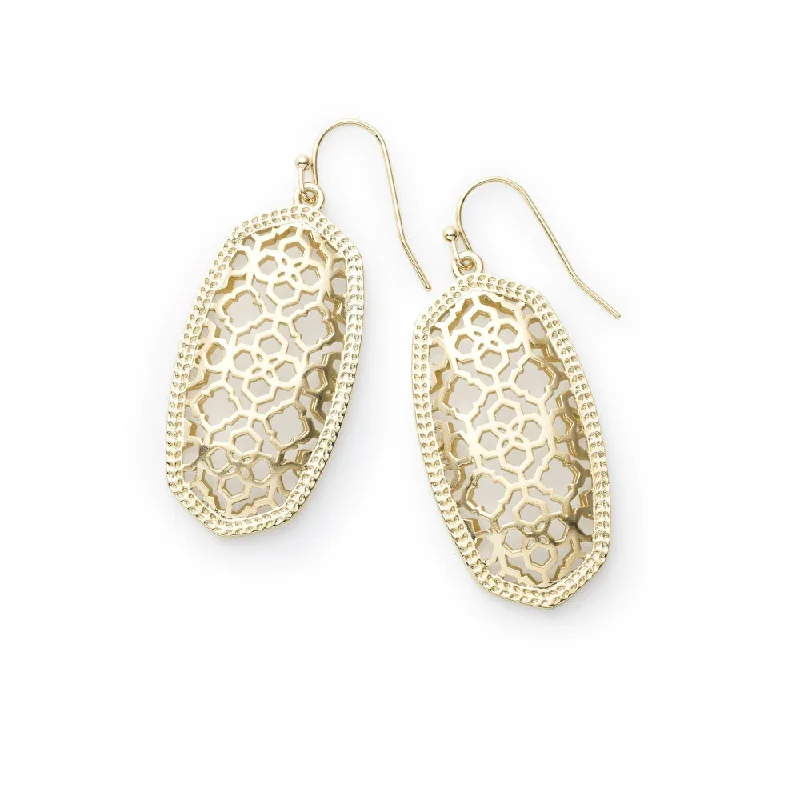 Fringe hoop earrings with stone drops for play -Kendra Scott Elle Earring Filigree