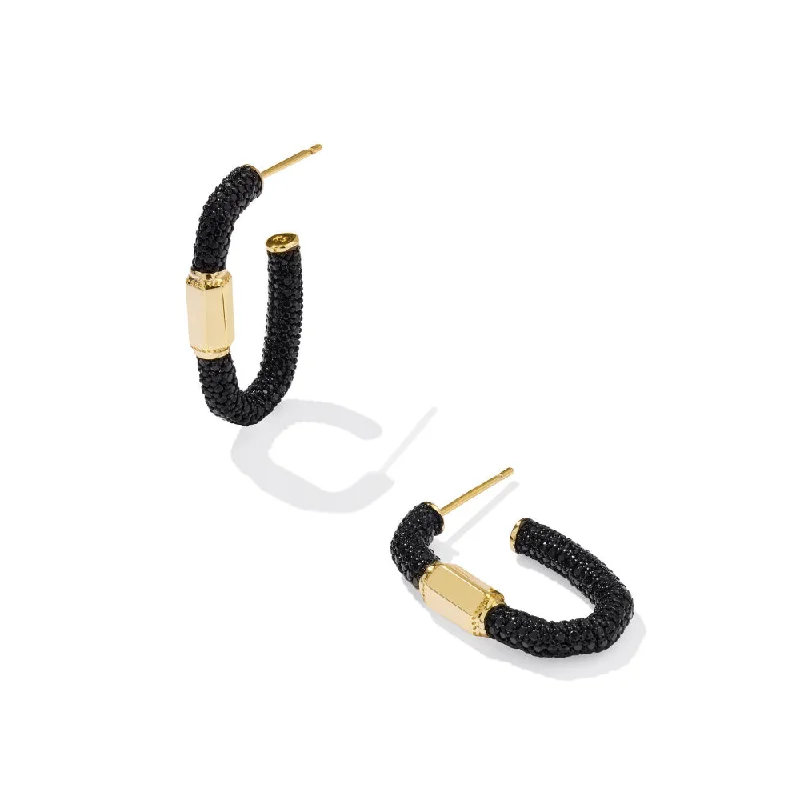 Hoop earrings perfect for holidays with festive stones -Kendra Scott Emery Hoop Earrings