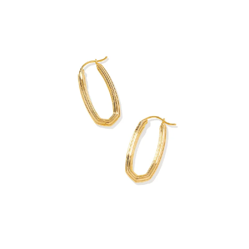 Trendy hoop earrings with modern stone hoop shapes -Kendra Scott Heather Hoop Earrings