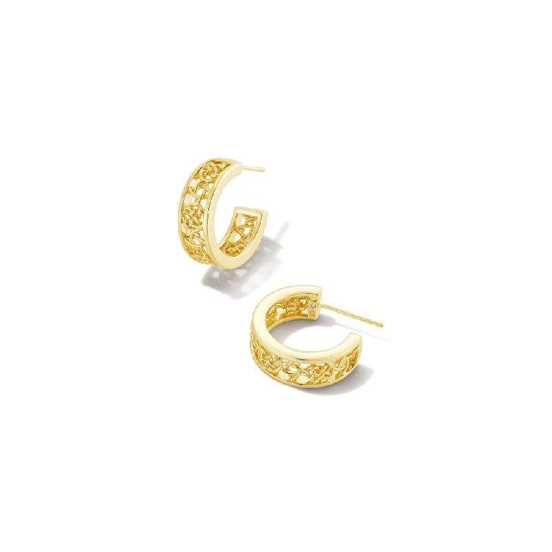 Large hoop earrings designed for bold ear statements -Kendra Scott Kelly Huggie Hoop Earrings