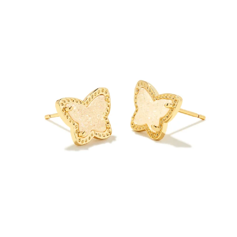 Hoop earrings with thin hoops for light wear -Kendra Scott Lillia Gold Stud Earring