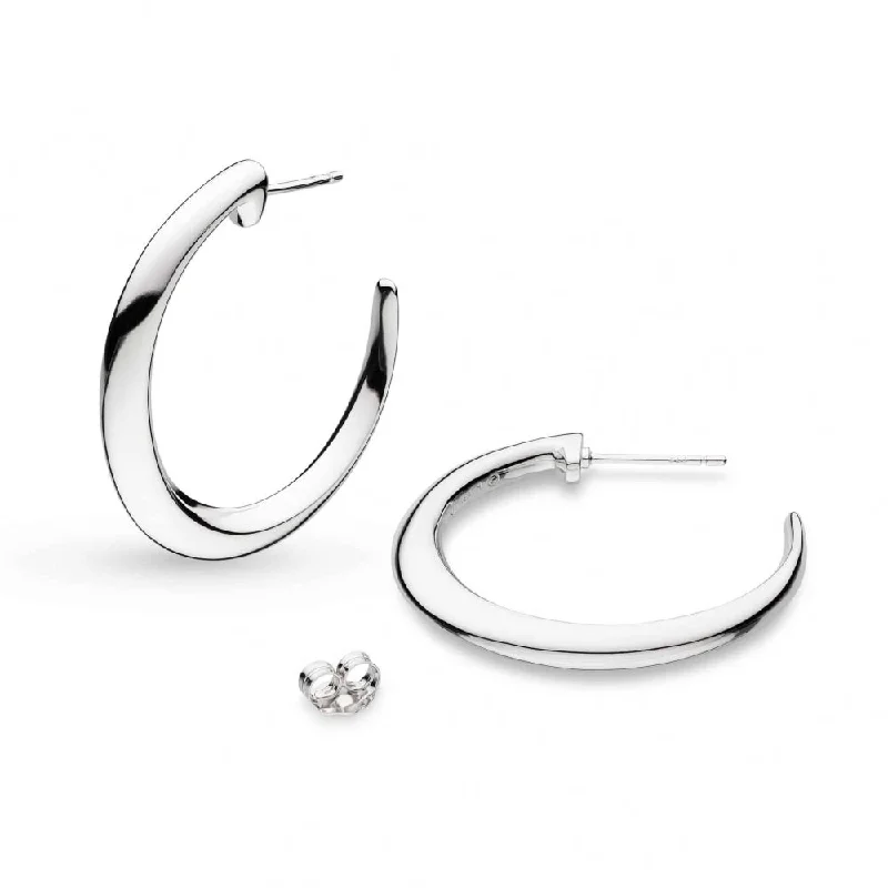 Hoop earrings inspired by stars with stone accents -Kit Heath Bevel Cirque Grande Hoop Earrings