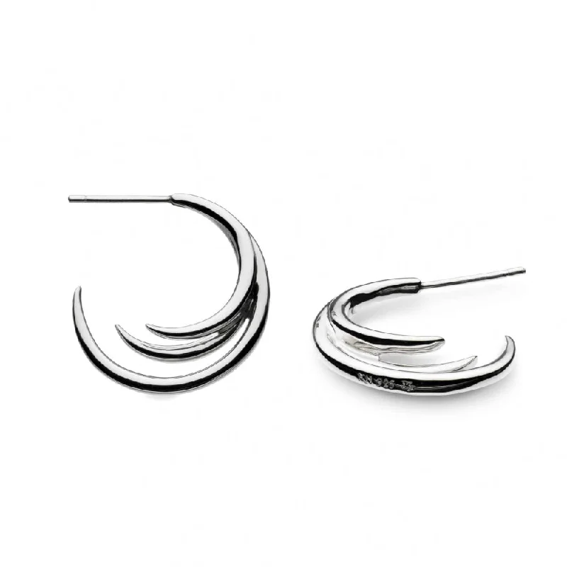 Large hoop earrings designed for bold ear statements -Kit Heath Sterling Silver Helix Wrap Earrings