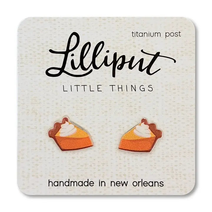 Trendy hoop earrings with modern stone hoop shapes -Lilliput Little Things Pumpkin Pie Earrings