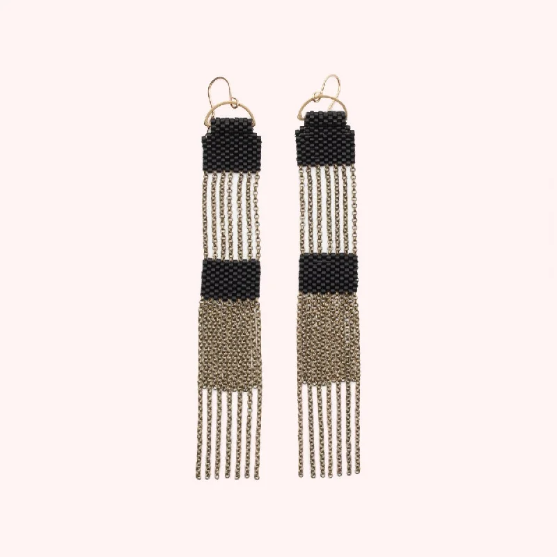 Hoop earrings crafted with sustainable eco-friendly materials -Silo Earrings in Black